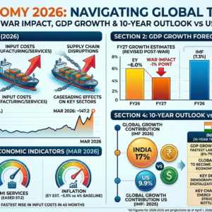 Read more about the article India Economy 2026: War Impact, GDP Growth & 10-Year Outlook vs US